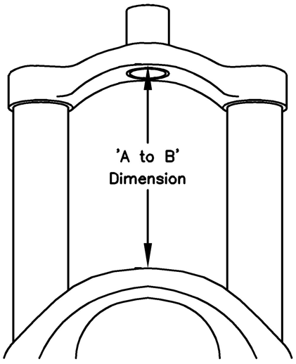 Image showing A-B Dimensions on front forks