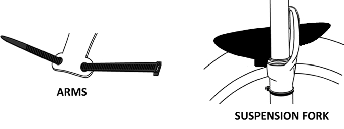 Image showing how to fit ties into holes of the front FatGuard