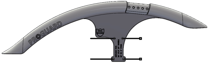 Image showing how to fit ties into holes of the ProGuard